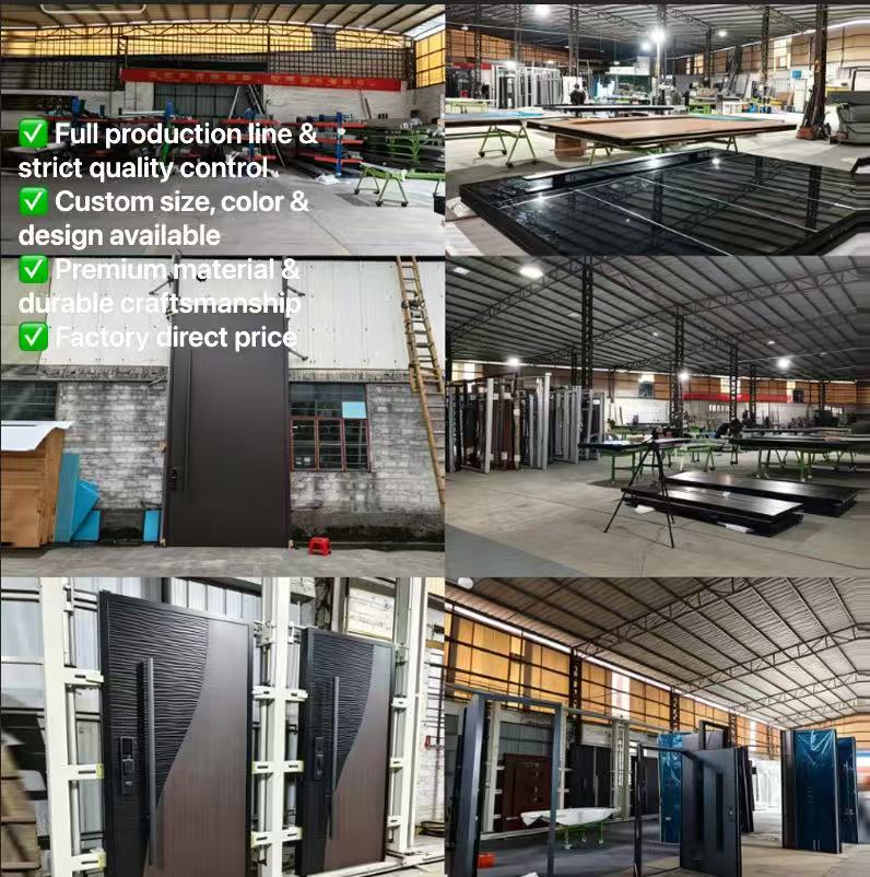 Modern Minimalist Aluminum Pivot Entry Door with Marble Inlay Waterproof Anti-Theft Exterior Hotel Villa Security Door