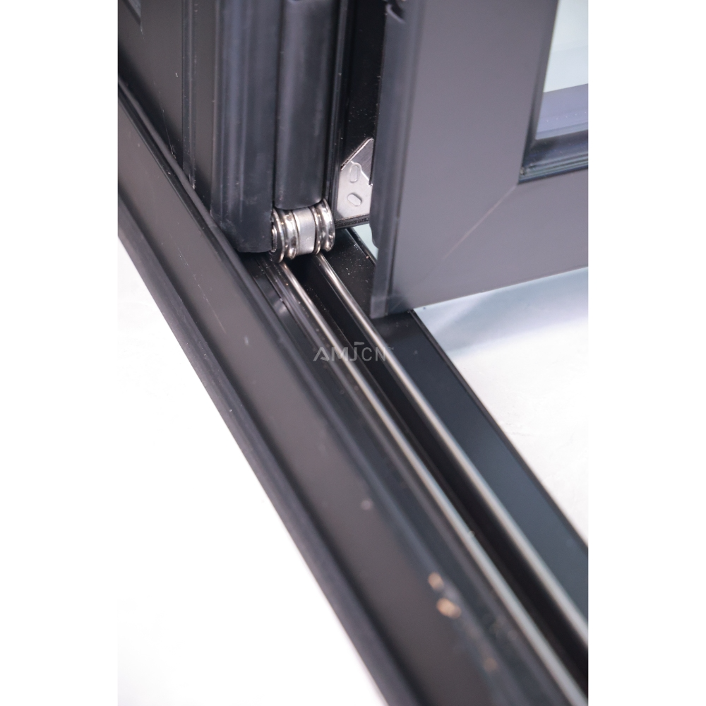 AMJ NFRC Grid Design Villa Waterproof Bi Fold Doors Aluminum Exterior Door Balcony Patio Lowe Glass Doors