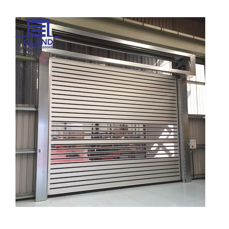 Wind Resistant Industrial Roll Rigid Spiral Fast Door Insulated Hurricane Aluminum Roller Doors High Speed Door