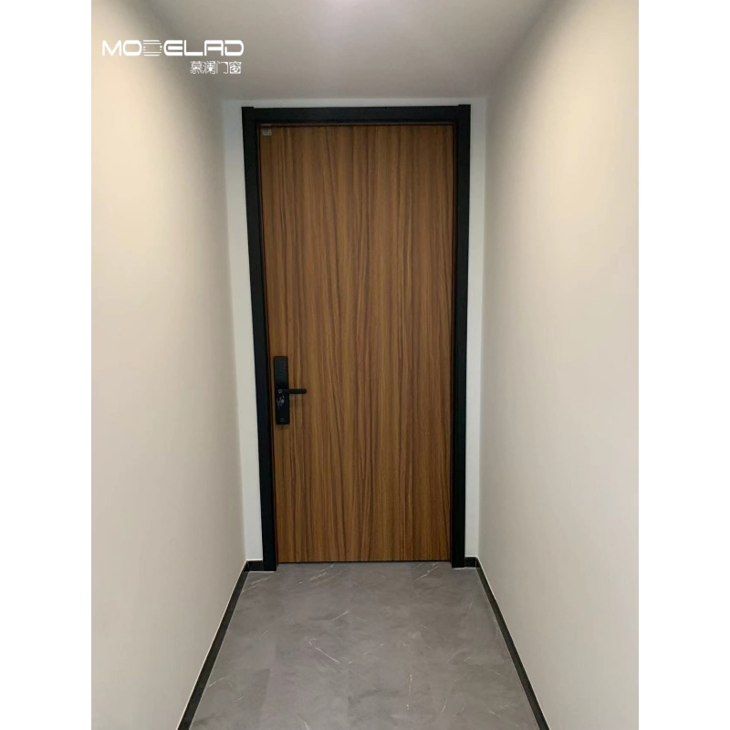 Modern Style Aluminum Wooden Door French Interior Door for Apartment Buildings Ecological Residence Door Factory Direct