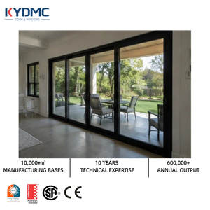Thermal Insulation Double Tempered Glass Aluminium Sliding Glass Patio Doors