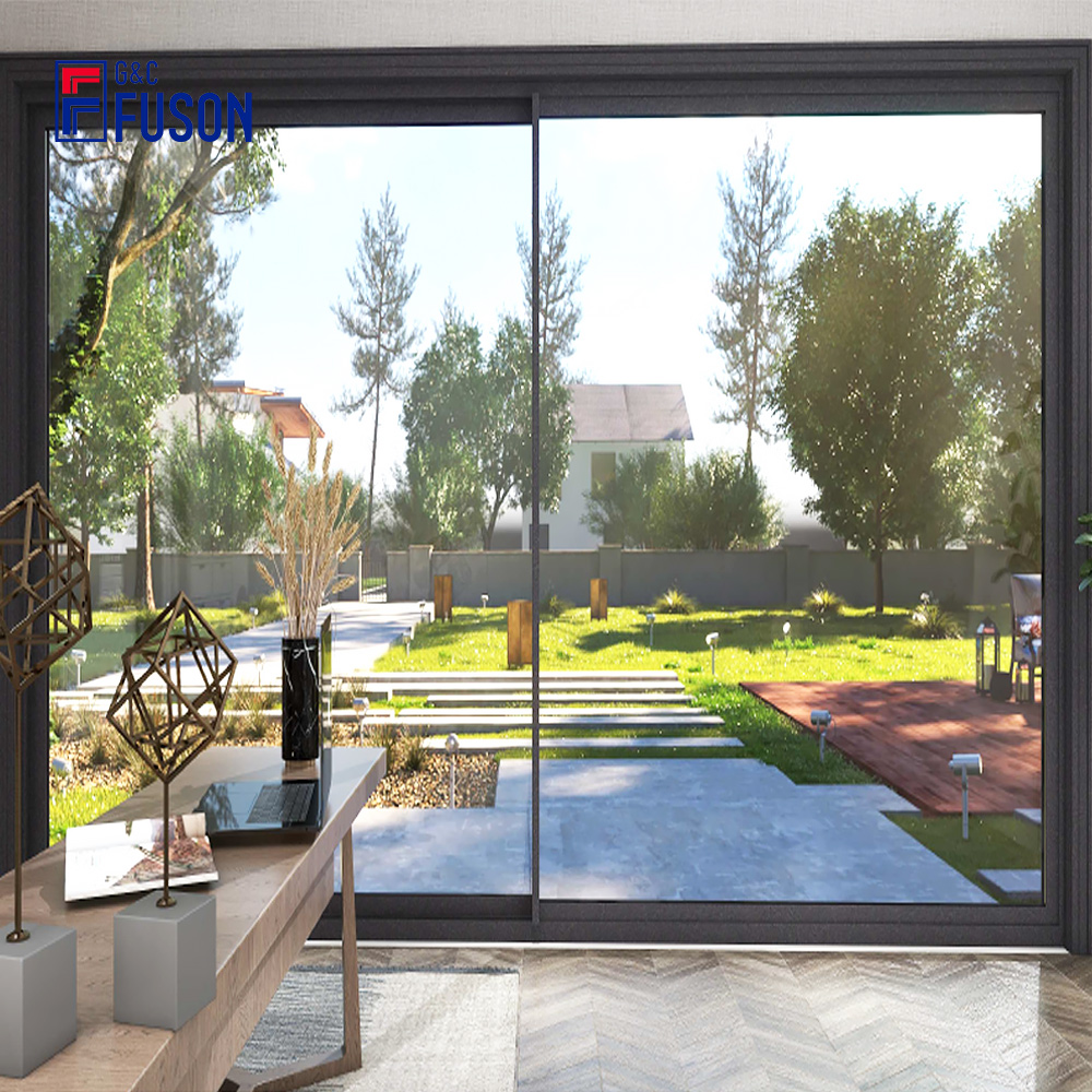 Foshan Aluminum Alloy Sliding Doors Commercial Aluminum Doors Profiles Electric High Quality Glass Sliding Door