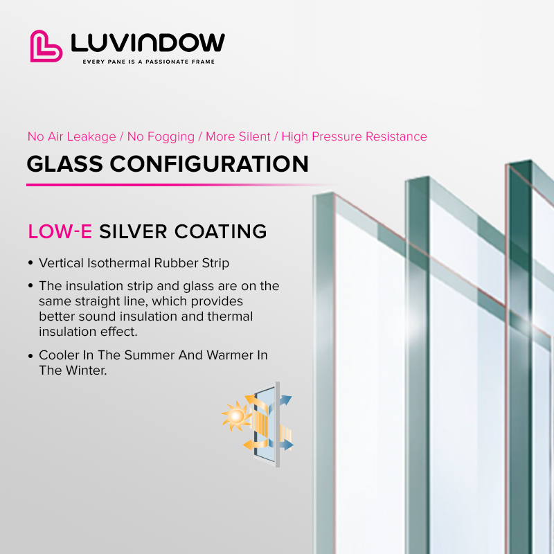 Thermal Break Aluminum Lift and Slide Door Triple Glazed Low E Glass Heavy Duty for Villa Balcony and Patio