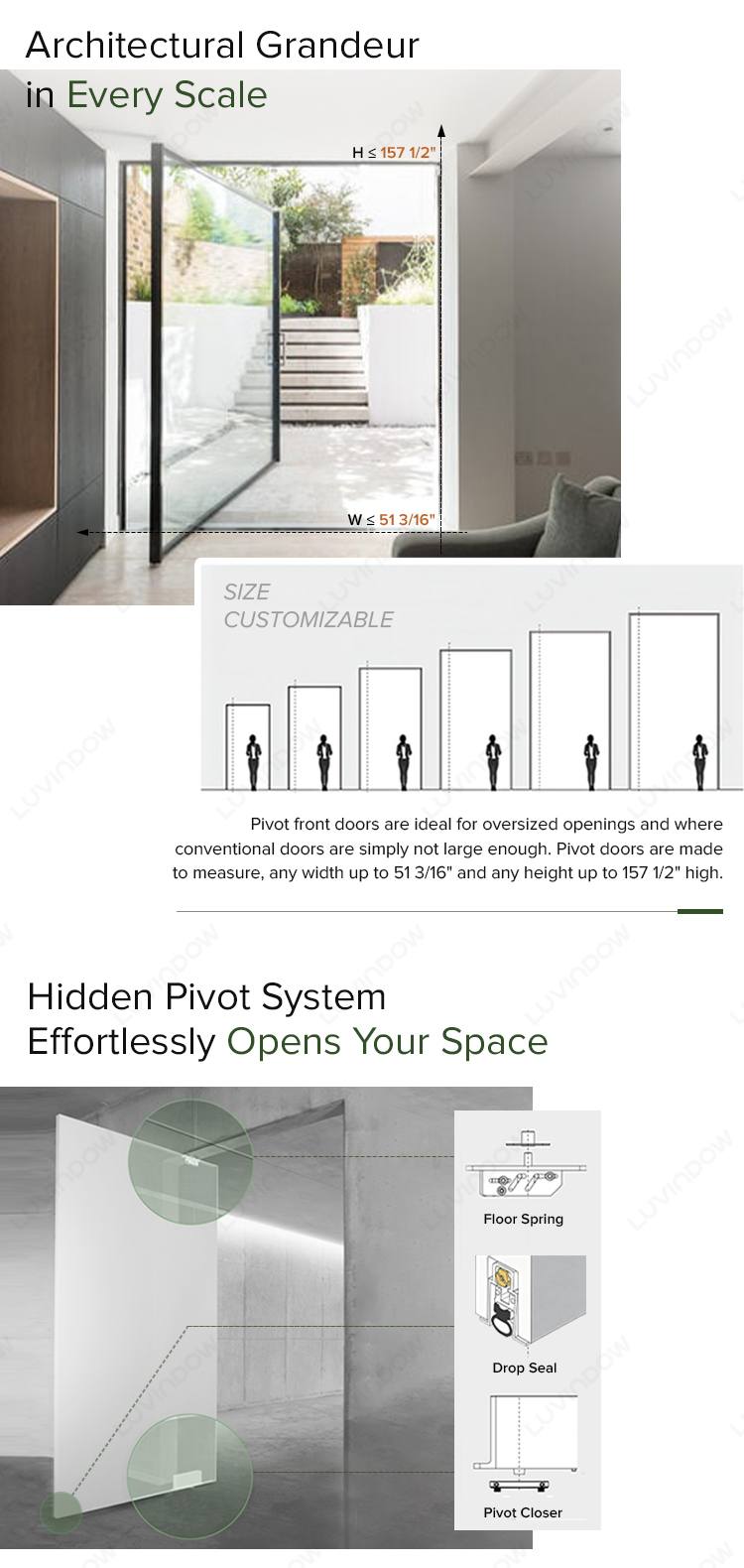 Modern Pivot Door Frame Details
