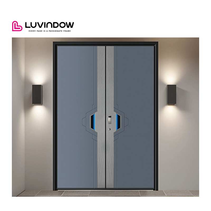 China Top Manufacturer Security Doors Custom Fireproof Aluminum Entrance Doors for Commercial Buildings