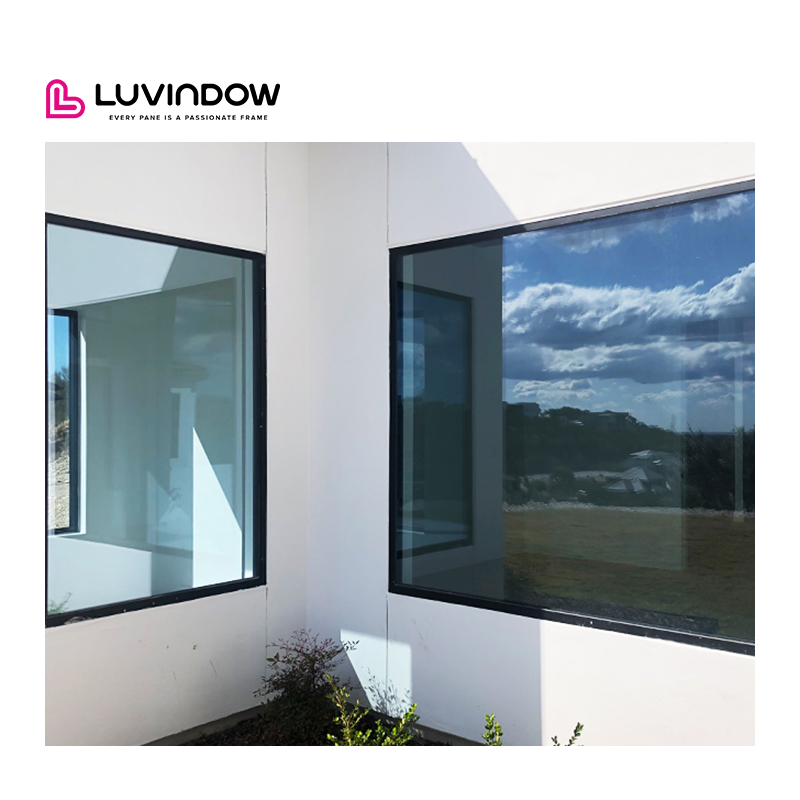 Panoramic Residential Aluminum Picture Windows Double Glazed Sound Proof Floor To Ceiling Large Glass Fixed Windows