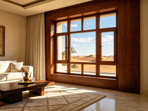Custom Aluminum Alloy Clad Wood Casement Door Double Glazed Energy Star Certified Soundproof
