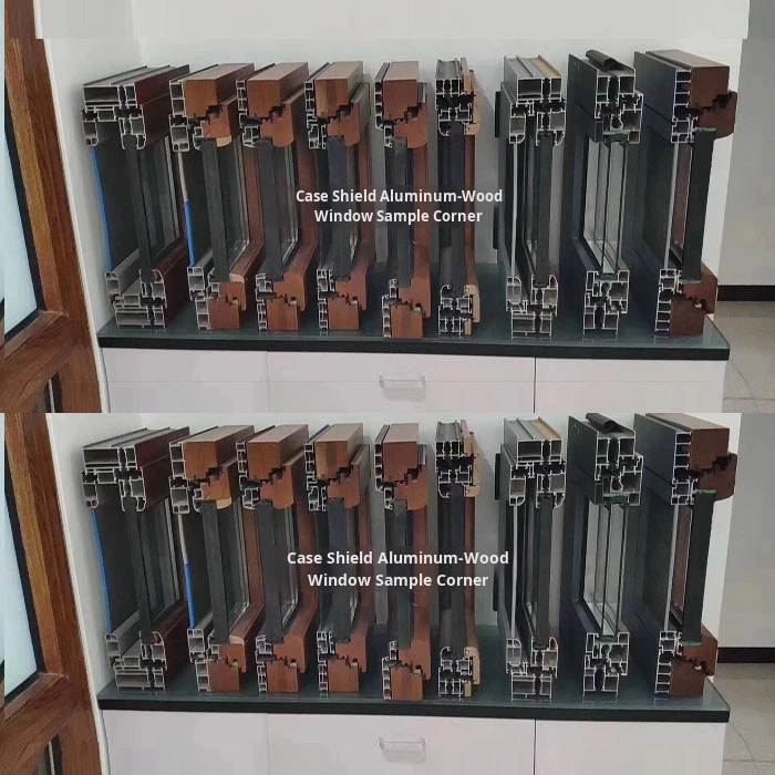 Custom Aluminum-Clad Wood Doors Windows Screen Integrated System Soundproof Balcony Casement Postmodern Design Customization
