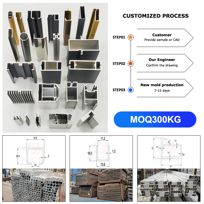 Custom Aluminium Kitchen Cabinet Profile Cabinet Wardrobe Glass Door Frame Aluminium Profiles
