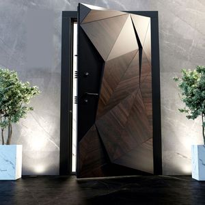 Custom Modern Decorative Exterior 3D Aluminum Front Double Entry Doors