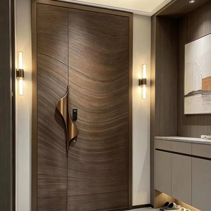 Hot Sale Modern Aluminum Entry Door with Large Glass Panel for Seaside Villa