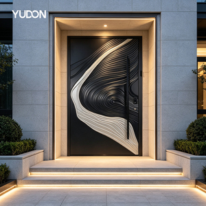 YUDON DOOR Bullet Proof Pivot Door with Frame Cast Aluminum Scratch Resistant Heavy Duty Front Doors for Houses Villas Building