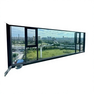 Thermal Break Aluminum Panoramic Curved Corner System Window Custom Glass