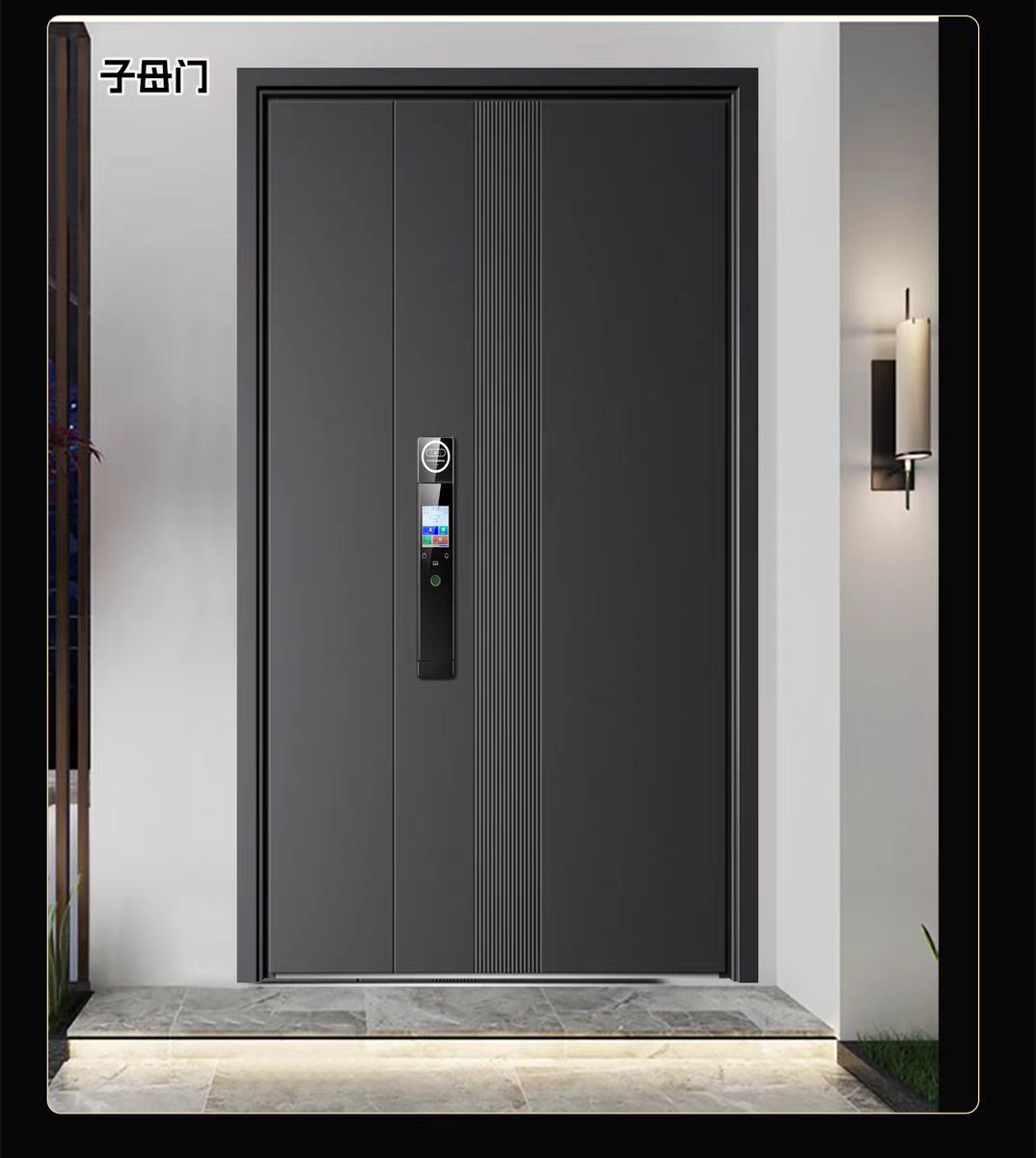 BST Ex-01 Modern Aluminium Anti-Theft Security Exterior Entry Door with 5 Year Warranty for Residential &amp; Hotel Use
