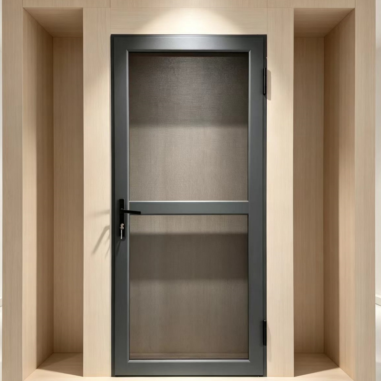 Aluminum Security Screen Door, Alu Frame 304 Stainless Steel Diamond Mesh, AntiTheft Lockable Custom Size for House Villa