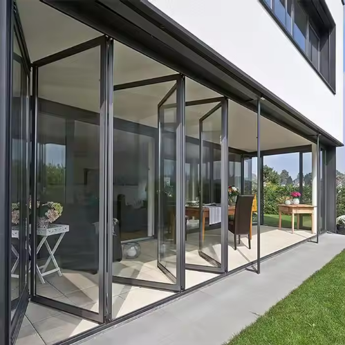 Modern Fiberglass Bi-Fold Patio Doors External Aluminum Glass Bulk Order Price For Home Office CN;SHN