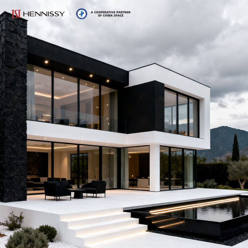Modern Wind Resistant Aluminum Sliding Glass Door Double Glazed Tempered Glass Power Coated Surface Top Brand Hardware for