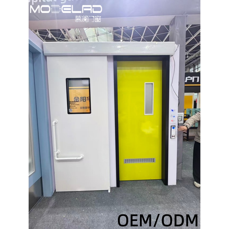Heavy Duty Hospital Sliding Door Barrier-Free Accessible Aluminum Wood Commercial Door for Nursing Home Clinic Disabled Toilet