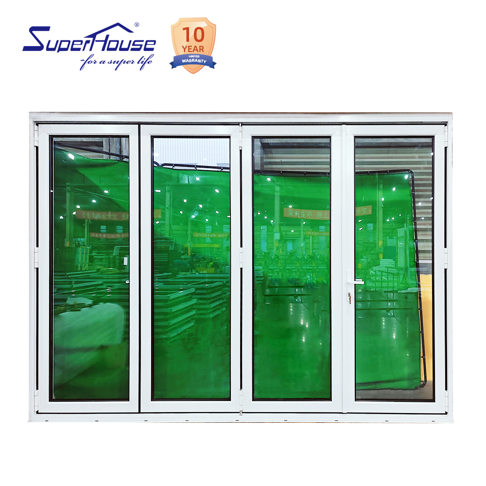 Florida Miami-Dade Hurricane Approved NOA Aluminum Frame Smart Automatic Folding up Window Glass Bi-fold Windows Doors