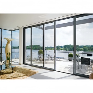 Modern Aluminum Bifold Sliding Glass Patio Door
