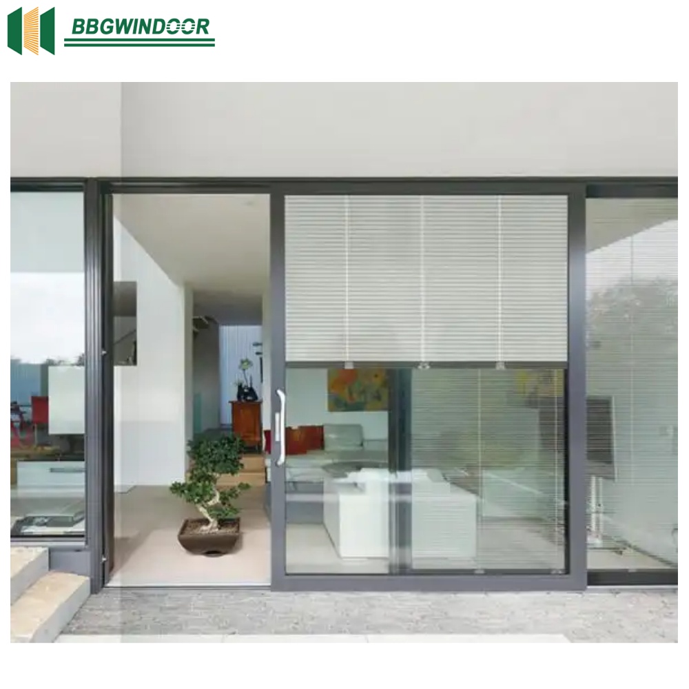Lukliving Customized Certified Thermal Break Aluminium Clad Wood Patio Sliding Door Double Glazed Lift and Sliding Door