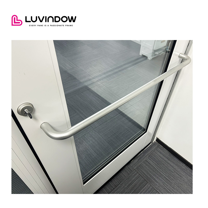 Commercial Storefront Doors Windproof Aluminum Frame Glass Doors with Contemporary Design