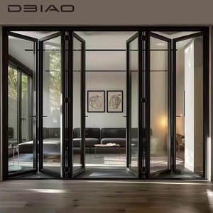 Slim Frame Double Glazed Aluminum Folding Door