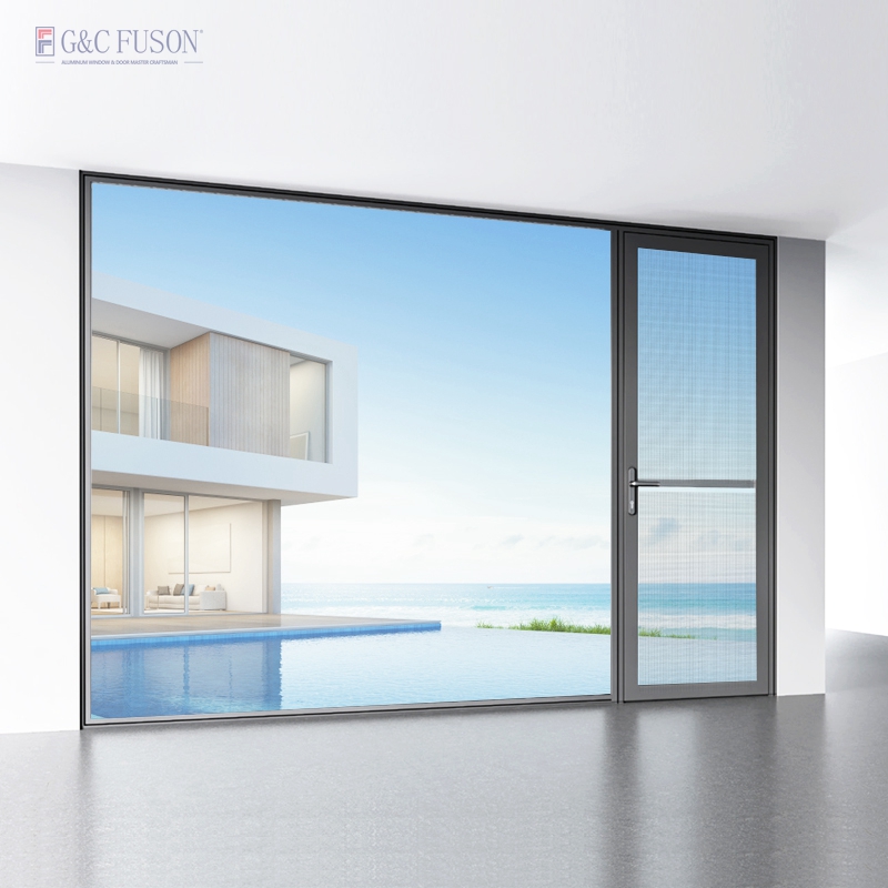 Fuson Nfrc Certificated Energy-Efficient Window Hurricane Impact Aluminum Wood Composite Frame Casement Windows With Crank