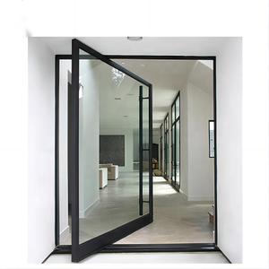 Modern Pivot Front Doors for Houses Aluminum Frame Glass Pivot Door