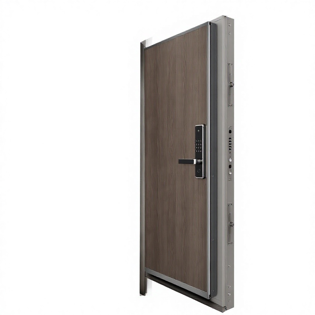 Lolands Custom Modern Aluminum Alloy Swing Entrance Door with Side Glazed Panel for Residential Front Entry