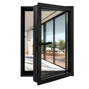 Villa Modern Double Glazed Window Aluminum Casement Windows Villa House Projects Thermal Break Aluminum Alloy Casement Windows