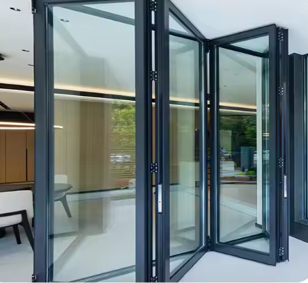 Modern Fiberglass Bi-Fold Patio Doors External Aluminum Glass Bulk Order Price For Home Office CN;SHN