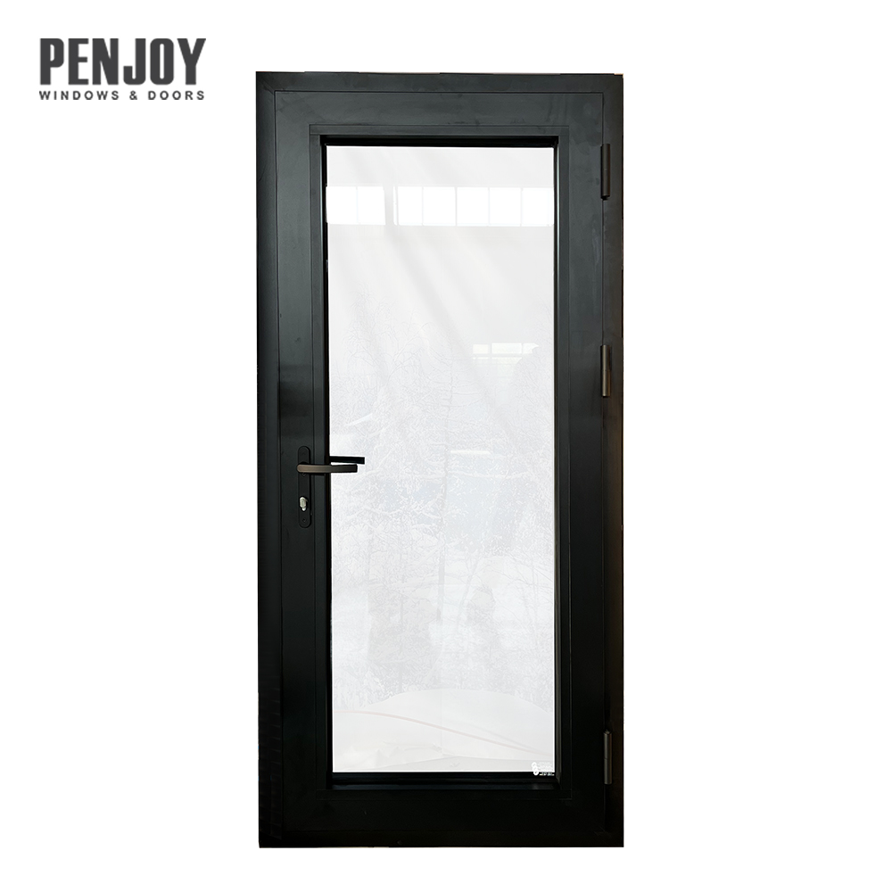 Penjoy Thermal Break Triple Glazed Aluminum Doors For Home Entry Villa &amp; Hotel Fiberglass Screen Netting Passivhaus Compliant