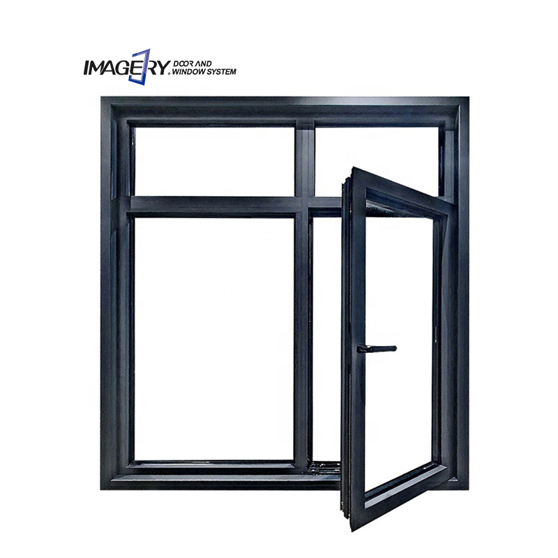 Prefab Homes and Container House Aluminium Casement windows and Doors Low Cost From China Black Waterproof Customized Style