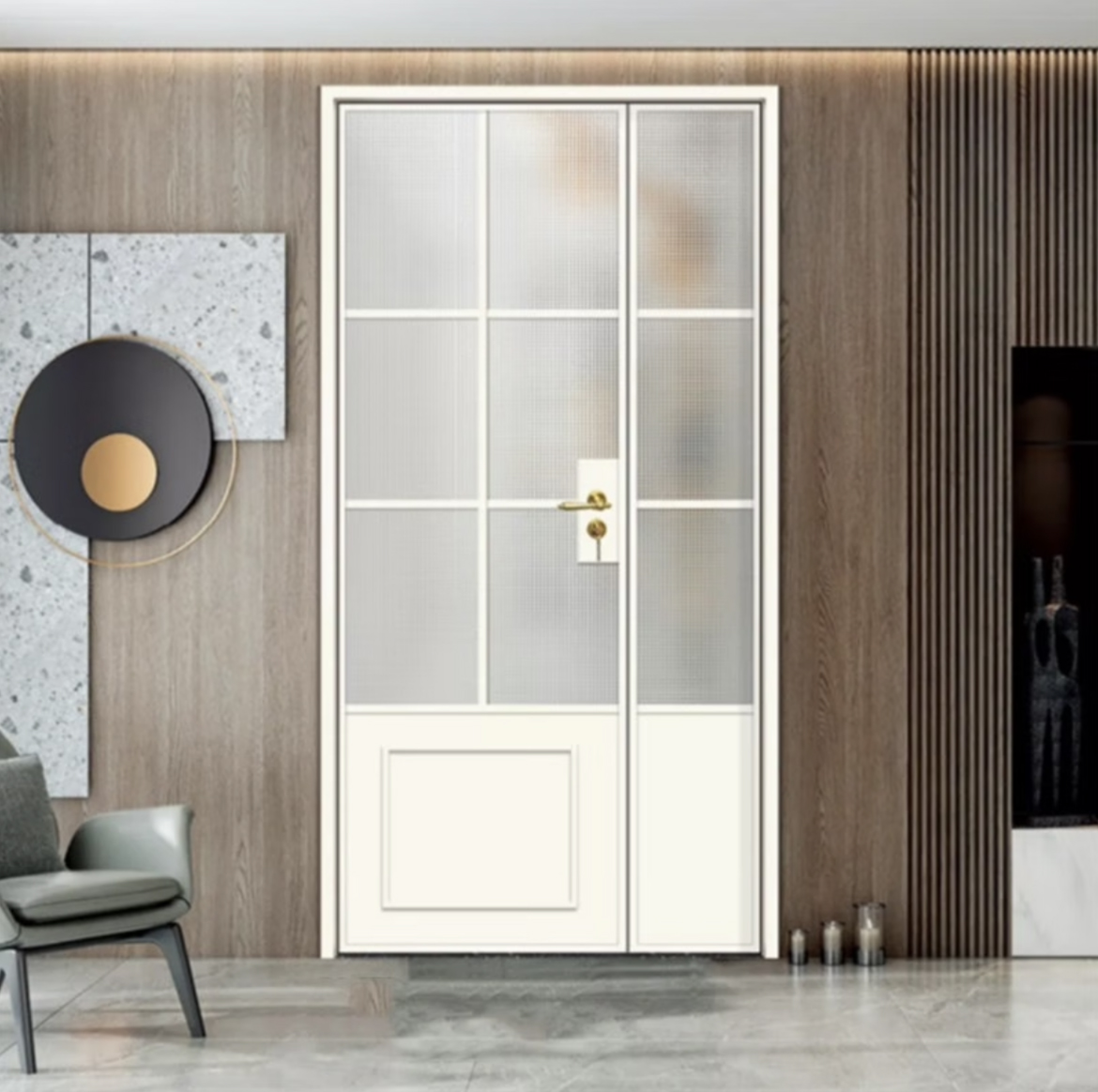 Versatile Performance Soundproof Insulated French Custom Glass Options Patio Doors Aluminum Casement Door Thermal Break