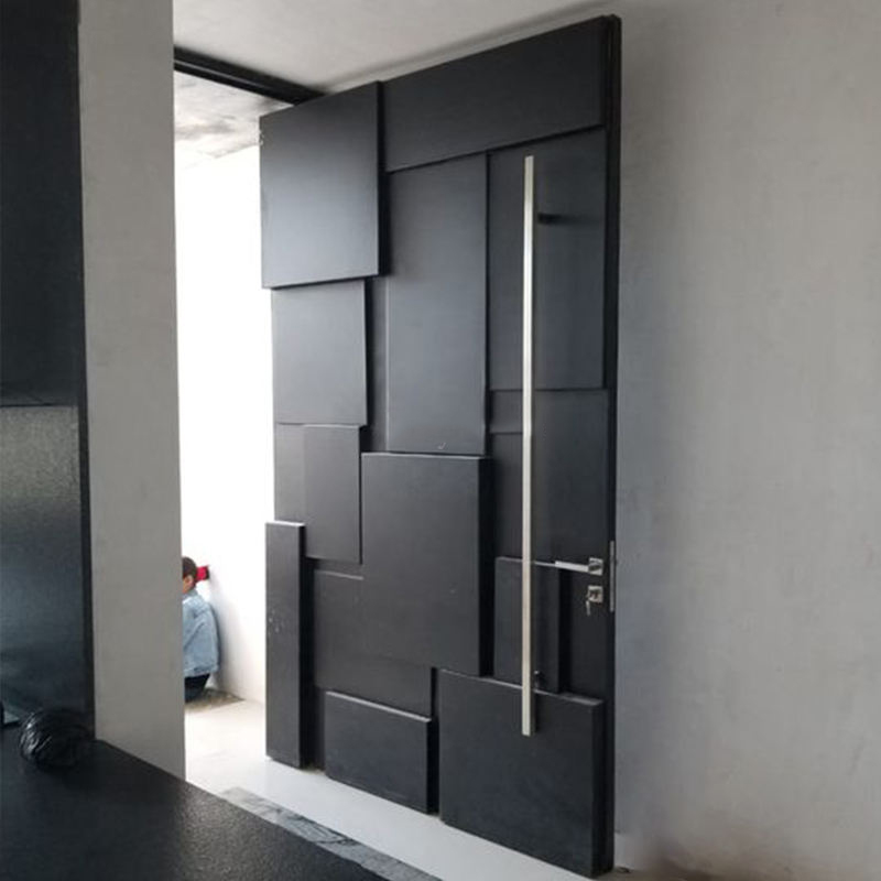Custom Modern Decorative Exterior 3D Aluminum Front Double Entry Doors