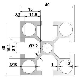 Wholesale Customized 6063 T5 40x40 Sliver Aluminium Industrial Profiles for Windows and Doorsion