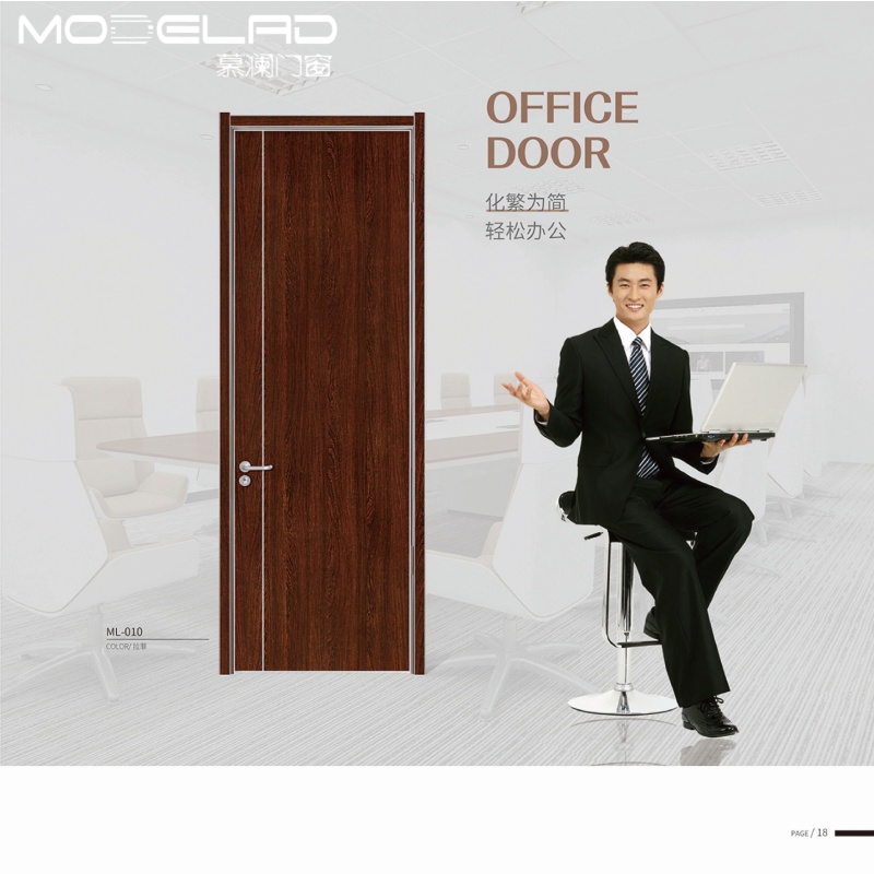 Modern Style Aluminum Wooden Door French Interior Door for Apartment Buildings Ecological Residence Door Factory Direct