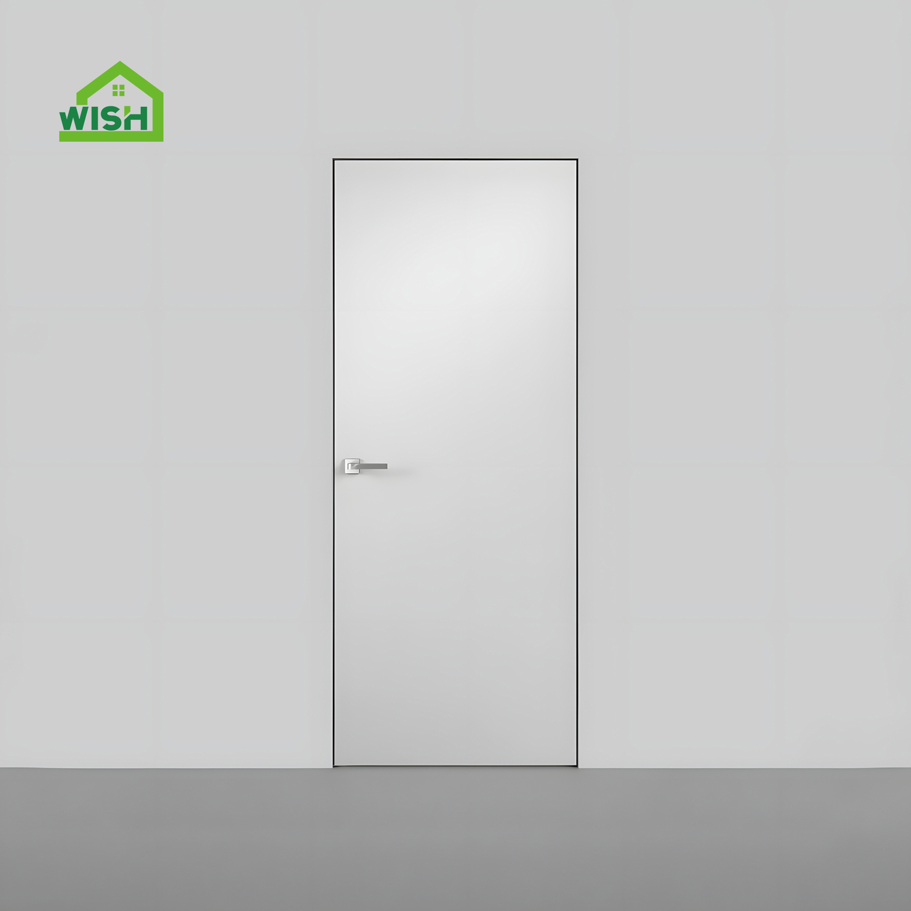 Modern Invisible Paintable Interior Door Frameless Aluminum MDF Prehung Hidden Door with Wood Secret Finished Door