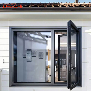 Hurricane impact thermal break aluminum casement windows doors house