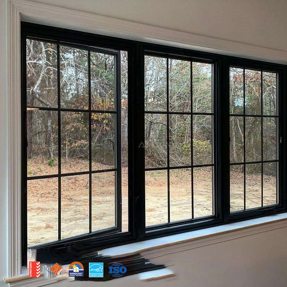 AMJ Factory Australian Standard Doors Window Manufacturers Hurricane Impact Cheap Aluminum windows Aluminum Casement Windows