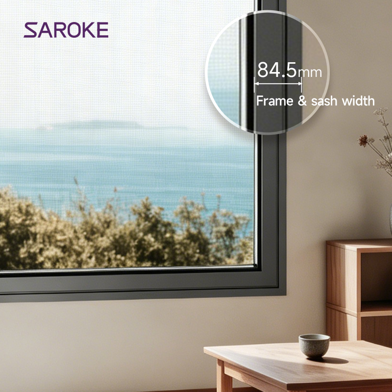 Child-Safe Rounded Corner Protection Design Aluminum Outswing Window Triple Glazed Toughened Glass Security Casement Window