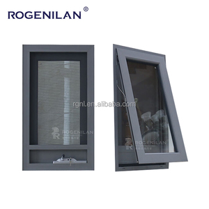 Australian Crank Push Window Outward Casement Windows Aluminum Low-e Glass Awning Windows With Transparent Mesh
