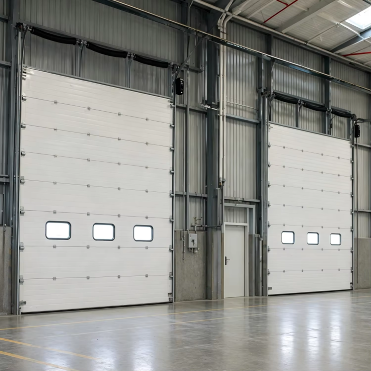Factory Direct Sales Industrial Overhead Garage Doors Waterproof Soundproof Motorized Factory Warehouse Door for Contractor