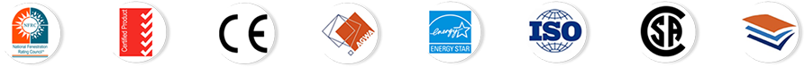 Certification and testing authority logos