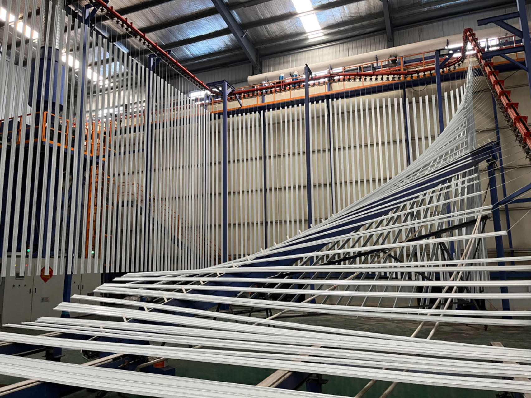 Vertical powder coating machine