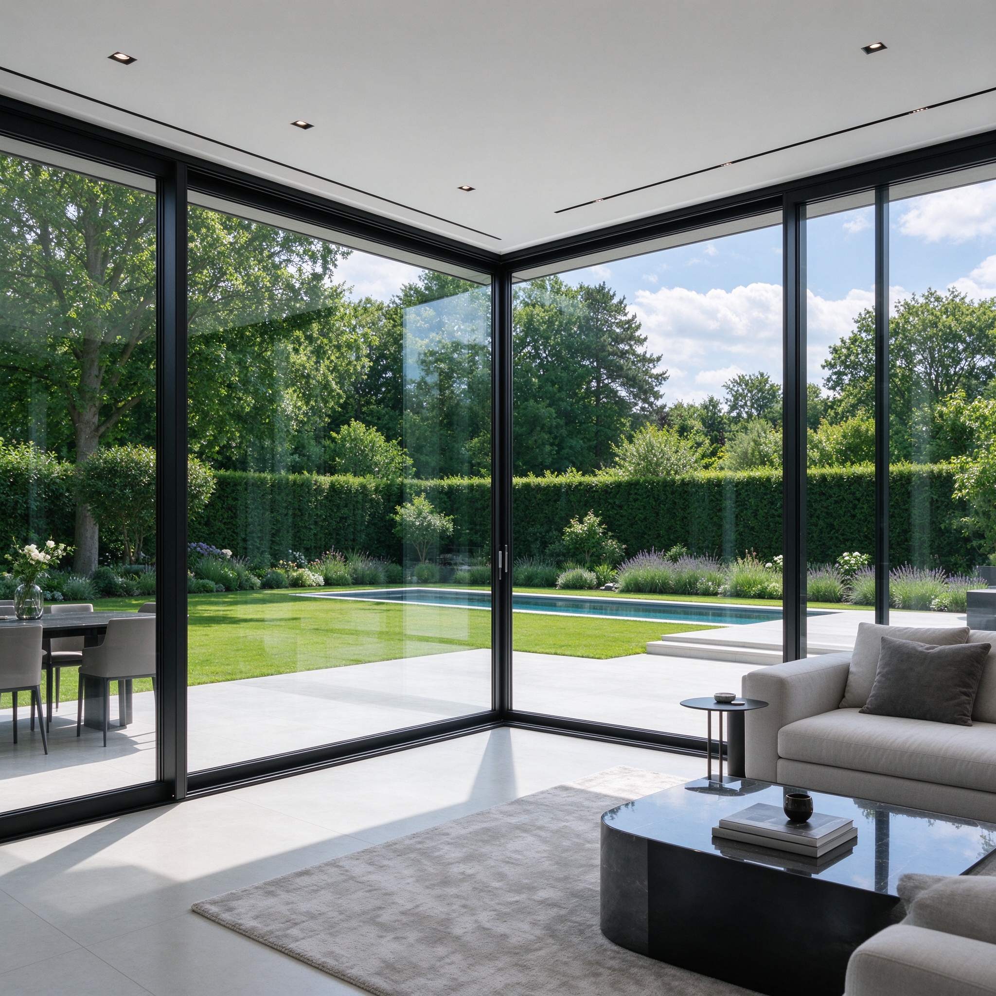 Anthracite Grey Aluminum Tilt and Turn Window, Thermal Break Casement Window for Modern Home