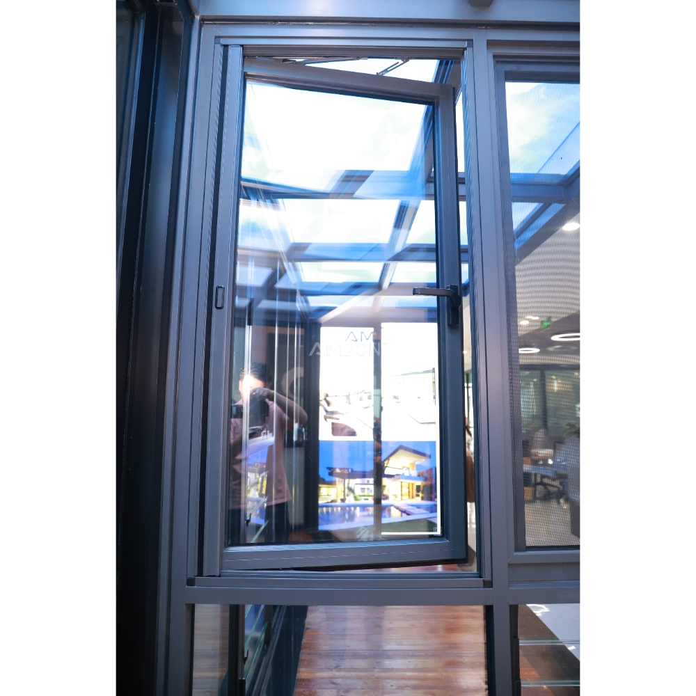 Australia Standard Commercial Aluminium House Windows Aluminium Windows Double Tempered Glazed Casement Windows with Fly Screen