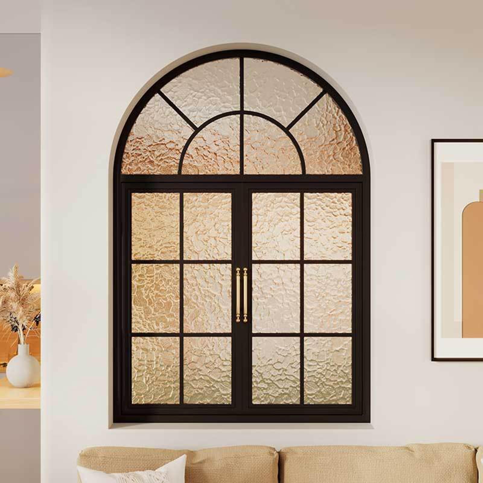 Modern High-End Aluminum Windows Soundproof Laminated Glass Low-E Glazed Inset Grill Slim Frame Waterproof for Hotels Villas