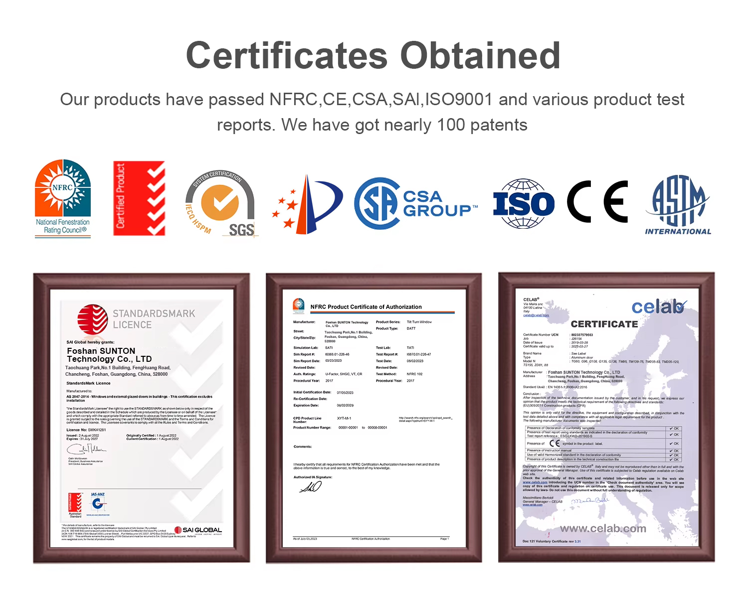 Specification Sheet 1